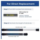 ARANA C16-10176 C16-33276 14 inch 35Lb Gas Struts Spring Shocks Lift Support for Leer Camper Shell are Truck Cap Topper Tool Box Lid RV Cabinet Door Canopy Replacement, 2 Pcs