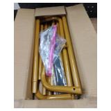 WellSign Wedding Welcome Sign Holder, 68âx31âx 20â Welcome to Our Wedding Sign Adjustable Display Stand with 4 Leather Sign Hanging Straps,Gold Easel Stand Personalized for Baby Bridal 