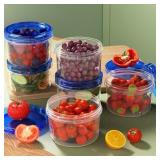 HOMETALL Freezer Storage Containers, [12 Pack-16 Oz] Airtight Plastic Food Storage Containers with Twist Top Lids, Soup, Meal Prep Containers | BPA Free | Stackable | Leakproof