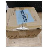 EMPO 6PCS Bathroom Clear Glass Accessories Set (Lotion Soap Dispenser, Soap Dish, Toothbrush Holder, Tumbler, Cotton Swab Jar), Contemporary Modern Decor Crystal Vintage Gift (6pcs Brown)