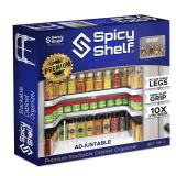 Spicy Shelf 3.0 - Expandable 2 Tiered Spice Rack Organizer for Cabinet & Pantry - Kitchen Seasoning Organizer - Cabinet Spice Racks for Inside Cabinets (Spicy Shelf Premium) - Home Organization