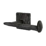 Rustic State Motris Wall Mount Railroad Spike Cast Iron Bathroom Toilet Paper Holder, Rustproof Tissue Roll Hanger - 6.5 Inch - Black