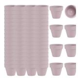 2 Inch Pink Terracotta Pots Pack of 72 - Mini Clay Pot with Drainage Hole for Tiny Cactus Herb lithop, Small Succulent Planter Nursery Plant Pot for Windowsill, Cactus Plant, Crafts, Wedding Favors