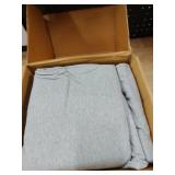 Amazon Basics 4 Piece Bed Sheet Set, 100% Cotton Jersey, Includes Super Soft, Flat and Fitted Sheets, Pillowcase, Queen, Light Gray, Solid