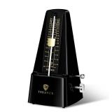 TERENCE Mechanical Metronome for Piano Guitar Violin Bass Drum and Other Musical Instruments Loud Sound and High Precision Track Beat and Tempo, Portable Metronome Gift Teaching for Beginners (Black)