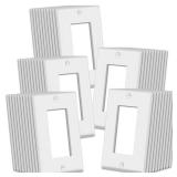 CML Matte White Decorator Wall Plates, 50 Pack Electrical Outlet Receptacle Covers, 1-Gang Switch Plates, Standard Size 2.76â x 4.5â, Impact Resistant, UL Listed, Contractor Pack
