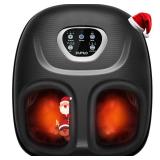 CuPiLo Foot Massager FSA Eligible HSA, Feet Massager with Heat for Plantar Fasciitis Relief, 5 Levels Compression & Vibration Massage for Neuropathy, Christmas Gifts for Women Men, Fits Up to 13\"