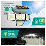 LYWALT Solar Outdoor Lights - 3000LM 188 LED Motion Sensor Outdoor Lights, 4 Heads Security Light,IP65 Waterproof, Easy Install,270Â°Wide Angle Flood Wall Light with 3 Modes for Backyard Yard (2 Pac