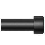 Curtain Rods for Windows 32-120 Inch, 1 Inch Adjustable Black Curtain Rod Set with Brackets, Easy Install