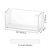 Poeland 2 Pack Mask Storage Box, Stackable Storage Organizer with Acrylic Adhesive, Clear Storage Box for Medicine Cabinet, Closet, Bathroom, Counter