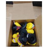 Set of 24 Cowboy Rubber Duck with Hat and Scarf, Mini Rubber Duckies Bath Party Toys Bathtub Toys Shower Birthday Swimming Party Favor, 2 Styles (Black)