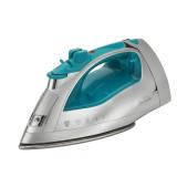 Sunbeam Turbo Steam Iron 1400W Quick Heat Stainless Steel Soleplate Shot of Steam Horizontal and Vertical 3 Way Auto Off 240ml Water Tank White Teal