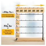 ORLESS Jewelry Display for Vendors, Earring Display Stand for Selling, Necklace Display Holder for Selling, Earring Cards Organizer for Bracelets, Rings, Jewelry Towers, Original Wood (35 Hooks)