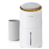 Provirtec MistFree Evaporative Humidifier for Bedroom, 3L No White Dust for Sensitive Individuals, Auto Humidity Control, Works with Tap Water, Night Light, Easy Clean Tank for Home & Small Room