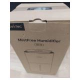 Provirtec MistFree Evaporative Humidifier for Bedroom, 3L No White Dust for Sensitive Individuals, Auto Humidity Control, Works with Tap Water, Night Light, Easy Clean Tank for Home & Small Room