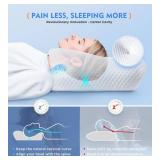 Osteo Cervical Pillow for Neck Pain Relief, Hollow Design Odorless Memory Foam Pillows with Cooling Case, Adjustable Orthopedic Bed Pillow for Sleeping, Support for Side Back Sleepers