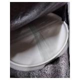 Kanwone 3 Tiered Serving Stand with White Porcelain Plates, 10\" Round Tray, Dessert Table Display Set, Black Metal Stand, Versatile & Durable