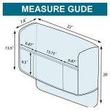 Turquoize Waterproof Armrest Covers for Chairs and Sofas - Anti-Slip Furniture Protector, Washable Slipcovers Set of 2, Dove