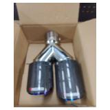FAIZJUNBEN Carbon Fiber Exhaust TipDual exhaust tips with 2.5-inch inlet and 3.5-inch outletBrushed textured carbon fiber exhaust tip
