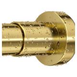 ZYRW Gold Shower Curtain Rod 36-98 Inches (3-8.2ft) Non Rust Adjustable Shower Rod Spring Tension Non Slip No Drilling Stainless Steel Shower Rods for Bathroom Window