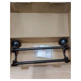 Hoimpro Adjustable Retractable 15-27 Inches Stainless Steel Bathroom Towel Bar, Bathroom Accessories Bath Hotel Double Towel Bar Rod Hanger Wall Mounted Towel Holder Towel Rack, Oil Rubbed Bronze