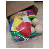 Potato Sack Race Bags - 32PCS Outdoor Games Sack Race Bags for Adults and Kids,3 Legged Race Bands,Egg Spoon Relay Race,Bean Bag Toss,Party Games for Kids,Field Day Games for Adults