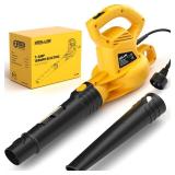 ZEGJAW Electric Leaf Blower Corded, 7-AMP Leaf Blowers, 155MPH/350CFM Small Handheld Lawn Blower Lightweight & Portable for Lawn Care