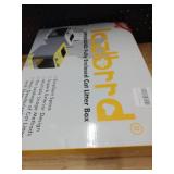 Upgraded Fully Enclosed Cat Litter Box with Lid, Covered Cat Box Enclosure, Anti-Splashing Easy to Clean Kitty Litter Boxes with Drawer, 3 Modes can Use from Kitten to Adult(White&Grey)