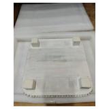 White table decoration small wooden table