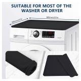 Washer and Dryer Covers, 27â x 27\" Washer and Dryer Top Protector Non-slip Washing Machine Cover Silicone Rubber Mat Support Heat Washer Dryer Top Covers for Laundry Kitchen Home (1PC Black)