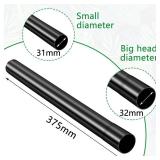 Honoson 2 Pcs 1.25 Inch Vacuum Extension Wand 32mm Black Vacuum Attachments Wand Cleaner Replacement Extension Tubes Accessories and Attachment Replacement Cleaner Pipe Tubes Extend to 14.6 Inch Long