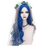 Half and Half Corpse Cosplay Bride Costume Wig 29