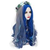 Half and Half Corpse Cosplay Bride Costume Wig 29