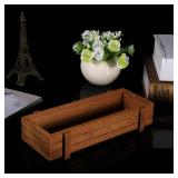 Yosoo Health Gear Wooden Planter Box, Rectangular Wooden Window Box Garden Planter, Indoor/Outdoor Wood Flower Container for Flower, Plant, Vegetables