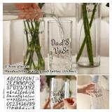 Acrylic Cylinder Plastic Vase for Centerpiece, Unbreakable Hurricane Tall Large Plastic Vases for Proposals Wedding, Hydroponic Decor Base Set of 2 with DIY Stickers (D 4\" + D 4.8\" X H 15.8\" Clear)