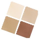 120PCS Gradient Brown Cocktail Party Napkins,Gradient Brown Scalloped Beverage Dessert Paper Napkin for Birthday Wedding