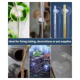 Pawfly 20 Pack Aquarium Suction Cups with Clips and Adjustable Zip Ties Cables Fish Tank Tools for Binding Moss Holding Airline Tubing Decorations Shrimp Nests and Reptile Hammocks