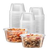 3.25 oz - 200 Cups Clear Disposable Plastic Portion Cups No Lids, Small Containers For Portion Controll, Jello Shots, Meal Prep, Sauce Cups, Slime, Condiments, Medicine, Dressings,