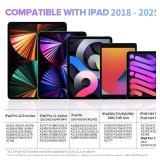 Stylus Pen 2X Fast Charge Active Pencil Compatible with 2018-2025 Apple iPad Pro 11\"/12.9\"/M4, iPad Air 3/4/5/M2/M3, iPad 6-11, iPad mini 5/6 Gen-Black