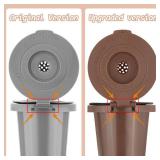 FOTRIC Newly upgraded Reusable Filter Cup for Cuisinart, Compatible with Cuisinart #SS-RFC HomeBarista Reusable Filter Cup, Brown (2 Pack)