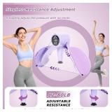ZADBP Thigh Trainer [2026 Upgraded], 12-80LB Thigh Exerciser, LED Pelvic Floor Exercise Devices, 360Â° Inner Thigh Exerciser, Thigh Hip Trainer Kegel Excerciser with 50LB Resistance Band