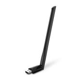 TP-Link AC600 USB WiFi Adapter for PC (Archer T2U Plus)- Wireless Network Adapter for Desktop with 2.4GHz, 5GHz High Gain Dual Band 5dBi Antenna, Supports Win11/10/8.1/8/7/XP, Mac OS 10.9-10.14, Black