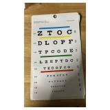 Eye Chart, Upgraded Snellen Eye Chart for Eye Exams 10 Feet, 14x8 Inches Plastic Low Vision Eye Charts Wall Chart with Metal Eyelet for Kids Gifts Wall Decoration (10 Feet Test Distance)