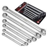 DISEN 6-Piece E-Torx Wrench Set, Double Box End Wrench Set, CR-V Steel, Spanner Set Including E6*E8, E7*E11,E10*E12, E14*E18, E16*E22 and E20*E24
