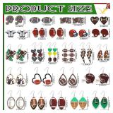 Landical 24 Pairs Football Earrings for women Wooden Football Stud Sports Drop Dangle Jewelry for Sports Game Fans Party Gift