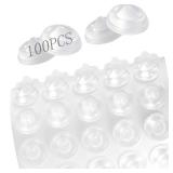 Reiwilei Cabinet Door Bumper, 100Pcs Clear Cabinet Rubber Bumpers Self-Adhesive for Kitchen Drawers, Picture Frames, Cupboard Doors
