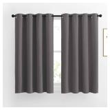 NICETOWN Bedroom Blackout Curtains Panels - Window Treatment Thermal Insulated Solid Grommet Blackout for Living Room (Set of 2 Panels, 52 by 54 Inch,Grey)