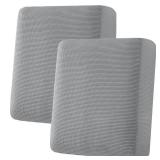 H.VERSAILTEX Super Stretch Individual Seat Sofa Covers Couch Slipcover Sets Thick Jacquard Textured Twill Fabric (2 Piece Medium Cushion Covers, Dove)