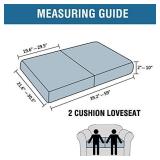 H.VERSAILTEX Super Stretch Individual Seat Sofa Covers Couch Slipcover Sets Thick Jacquard Textured Twill Fabric (2 Piece Medium Cushion Covers, Dove)