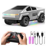 HOMETALL Remote Control Car RC Trucks - 2WD RC Truck Toy RC Cars for All Terrain, 1/24 Scale Pick-up Hobby Monster Truck Toys 2.4GHz Off-Road Vehicles Kids Gifts for Boys/Girls Age 3+, Silver